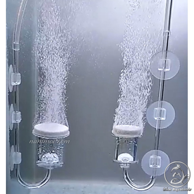 Cốc sủi oxy acrylic trong suốt - siêu mịn | đầu sủi tạo oxy cho hồ cá cảnh thuỷ sinh