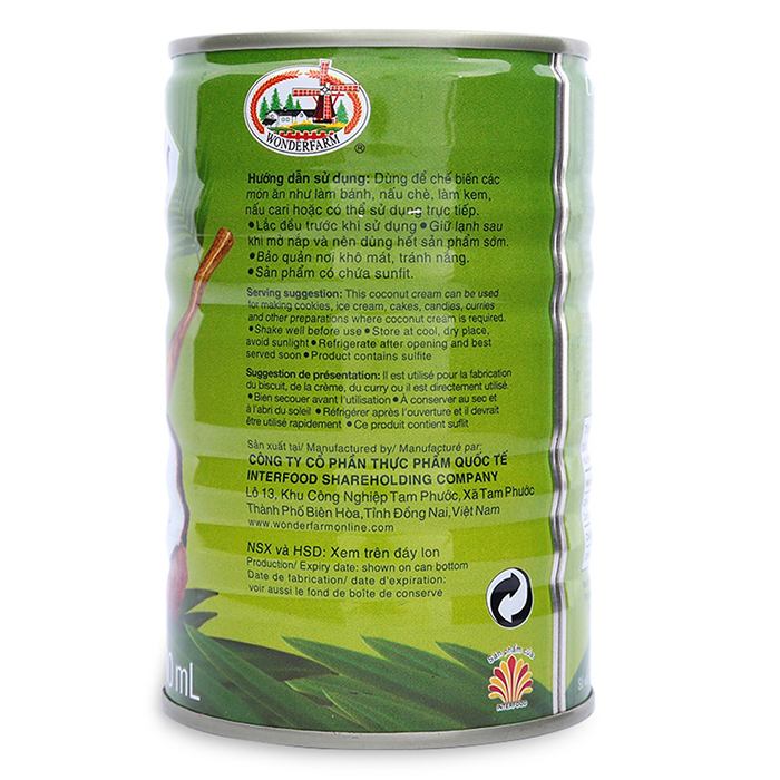 Nước cốt dừa Wonderfarm 160ml