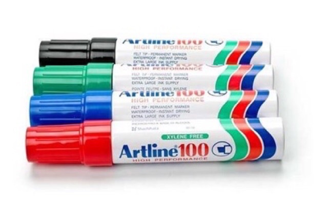 Combo 4 màu bút lông dầu Artline EK 100