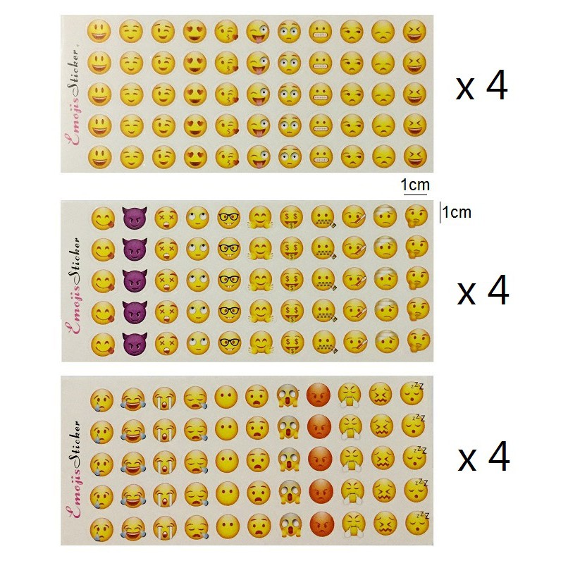 Set 12 tấm Sticker cảm xúc