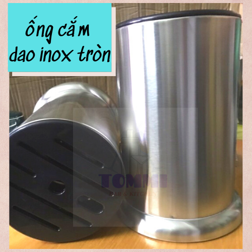 Ống Cắm Dao Inox Tròn Đựng Dao Pha Chế - Dụng Cụ Pha Chế