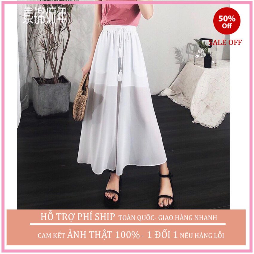 Quần voan lửng 2 lớp ống rộng phối nơ xinh MS-QV09-MEDUSA. Chất voan mềm nhẹ kiểu dáng xinh xắn dễ phối đồ. thích hợp đi chơi , đi dạo phố.