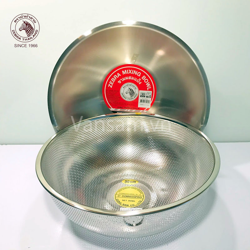 [HCM]Bộ thau rổ 30cm inox 304 cao cấp