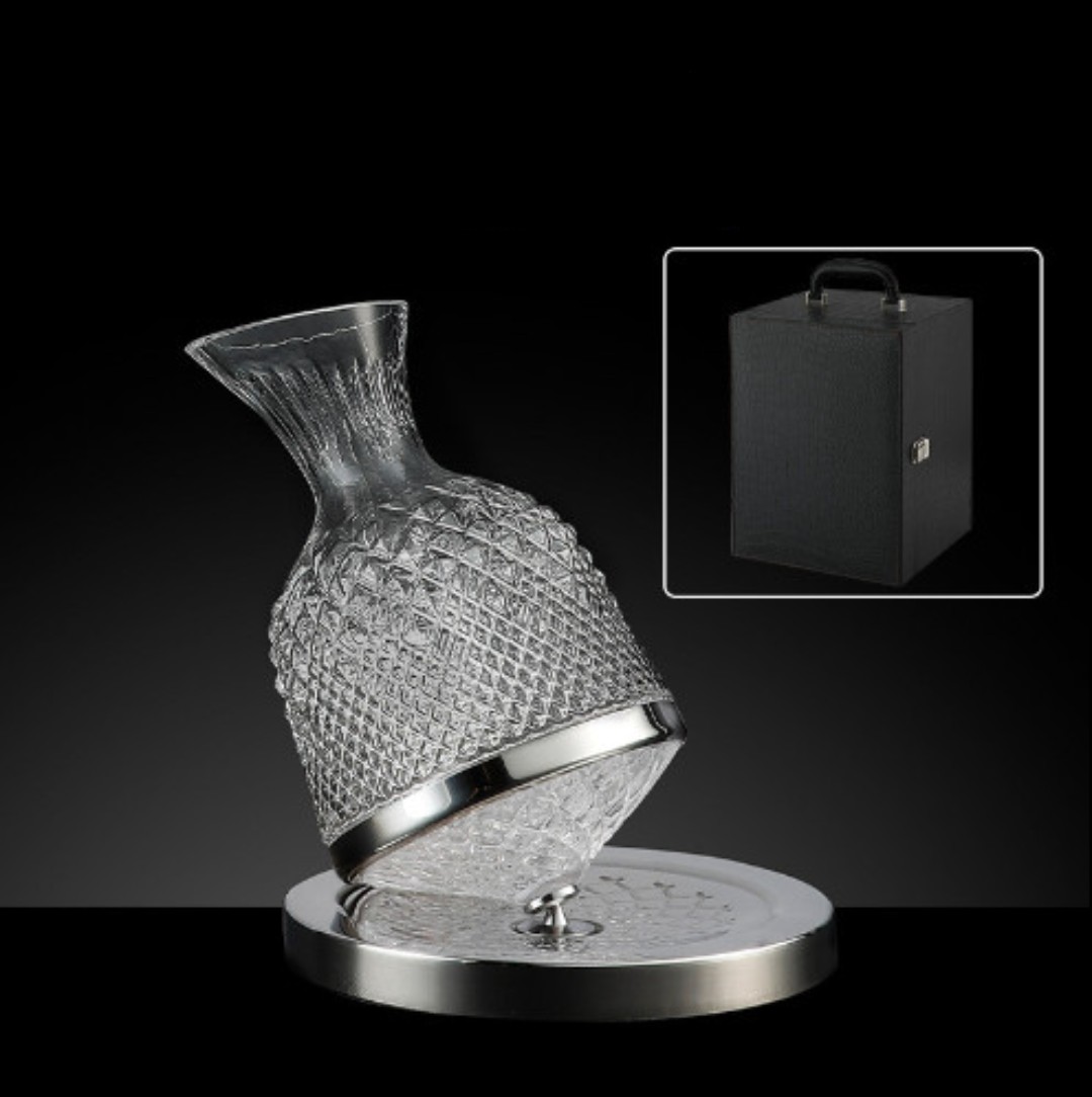 Decanter Rượu Vang - Bình Thở Rượu Vang Đế Xoay MS 044