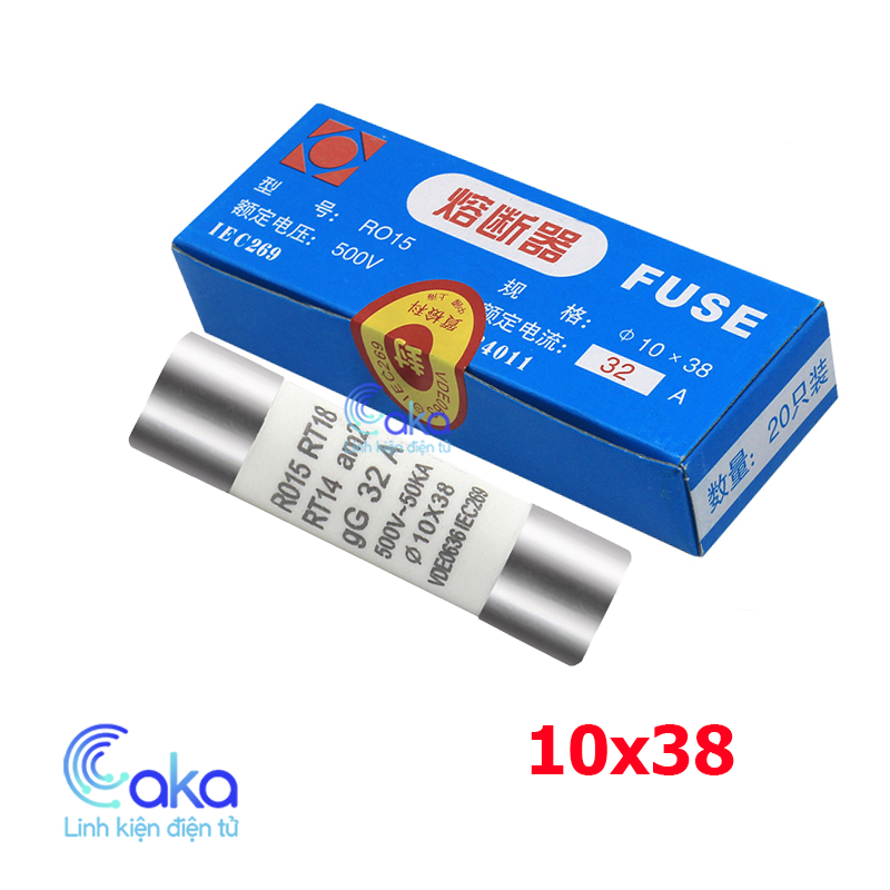 Cầu chì sứ 10x38 2a 5a 6a 10a 16a 30a 32a 500v