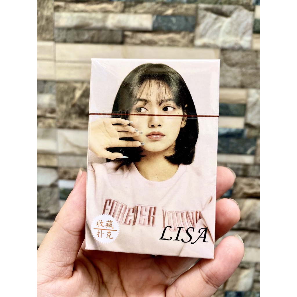 Bộ bài tây poker LISA thành viên nhóm nhạc BLACKPINK idol tú lơ khơ 52 lá hộp ảnh thần tượng kpop xinh xắn độc đáo
