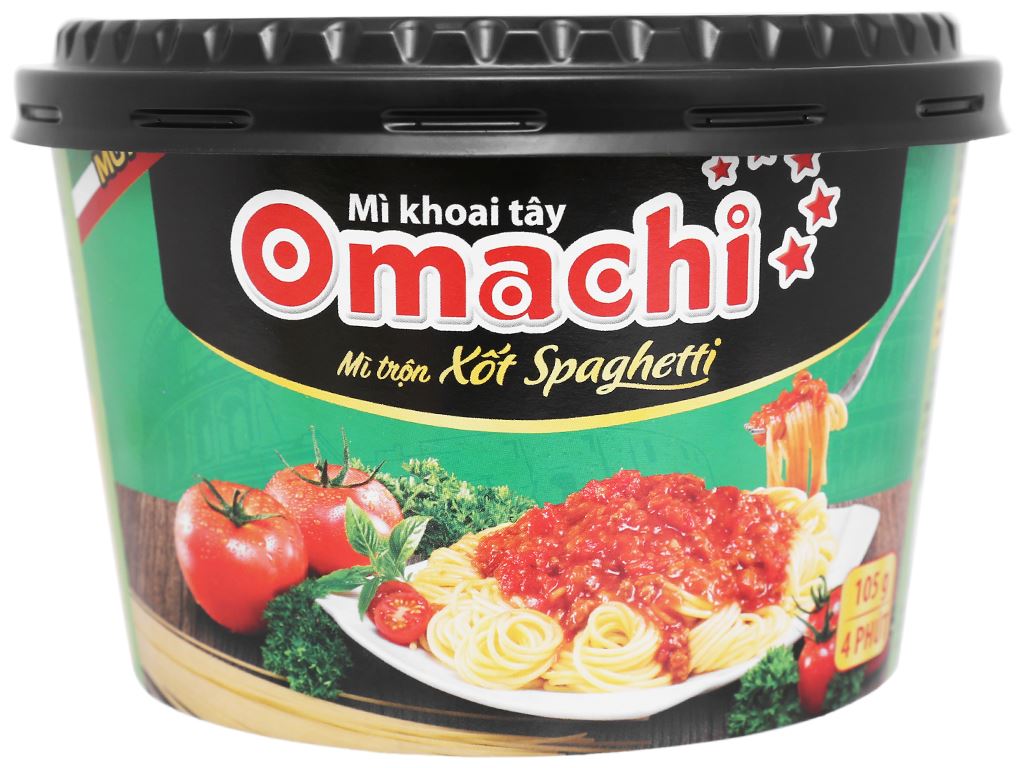 Mì trộn omachi xốt spaghetti tô 105g - bat muoi