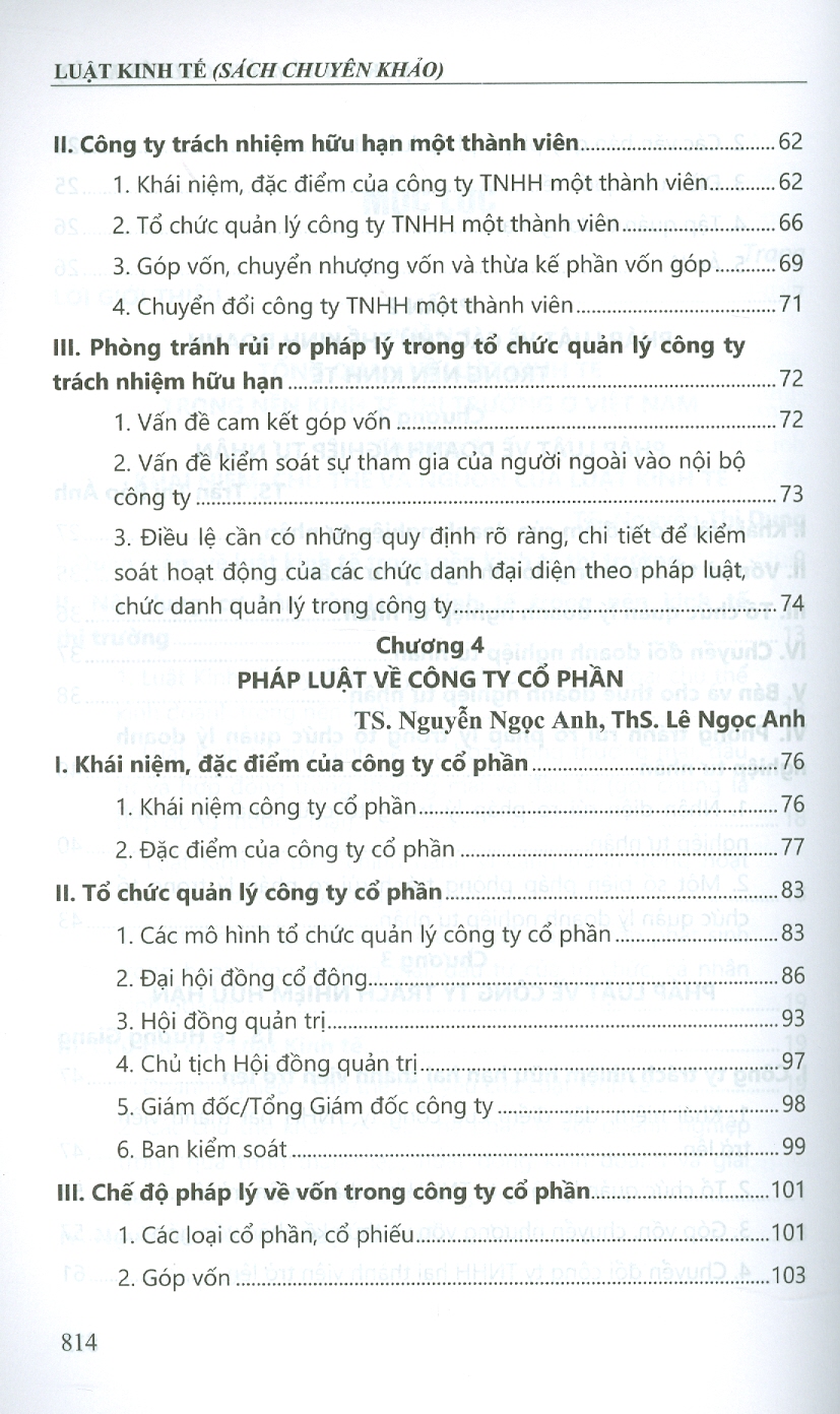 Luật Kinh Tế (Chuyên Khảo)