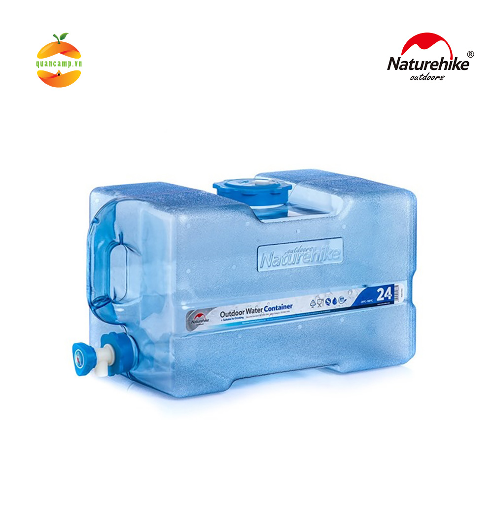 Bình nước dã ngoại naturehike 24l màu xanh nh18s024-t