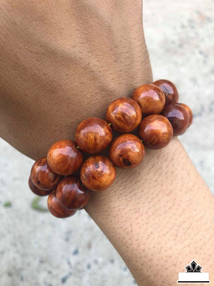 Vòng deo tay gỗ Nu Huyết Long 14ly