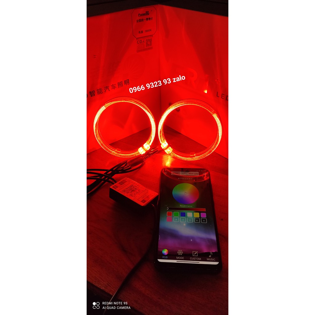 VÒNG LED THIÊN THẦN ĐỔI MÀU THEO app LED BLE