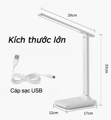 Pacific Smart Folding Learning Bảng ánh sáng Đọc bảo vệ mắt dẫn ánh sáng USB Desktop sạc