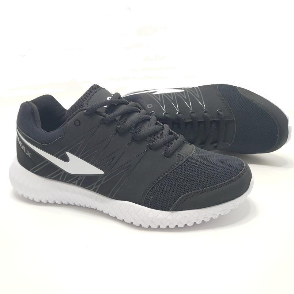Giày nam thể thao sneaker đen móc trắng MT14