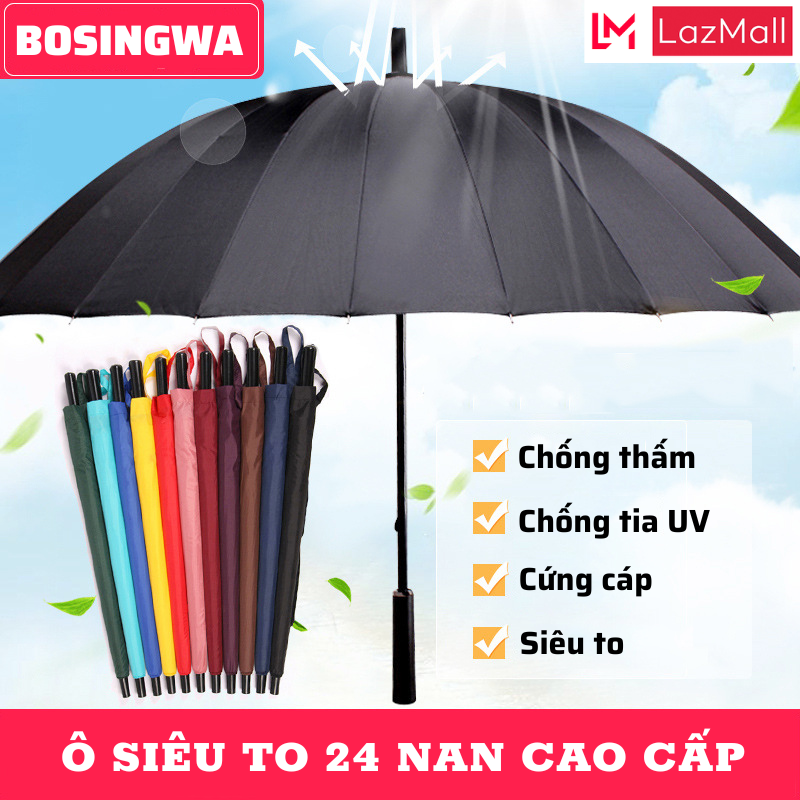 Mua ô dù siêu to che nắng mưa, 24 Nan Kép Cứng Cáp, Nhỏ Gọn