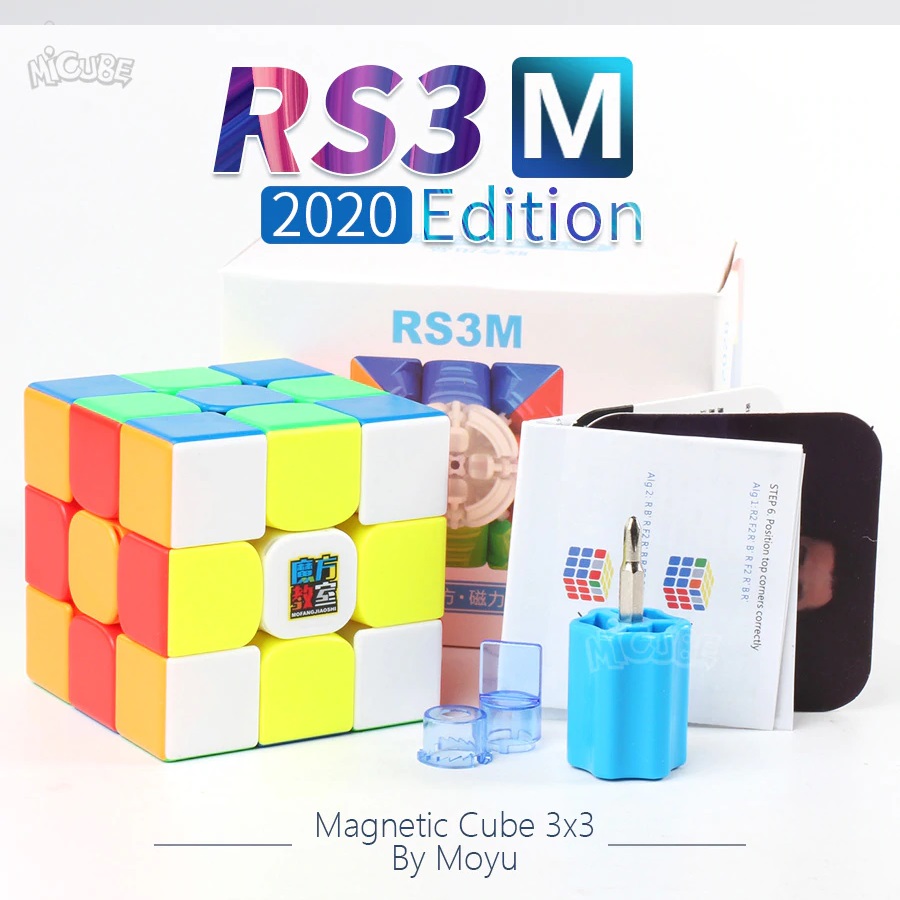 Rubik 3x3 Nam Châm Moyu RS3M Magnetic Flagship Rubic 3 Tầng Khối Lập Phương 3x3x3 Đồ Chơi Trí Tuệ