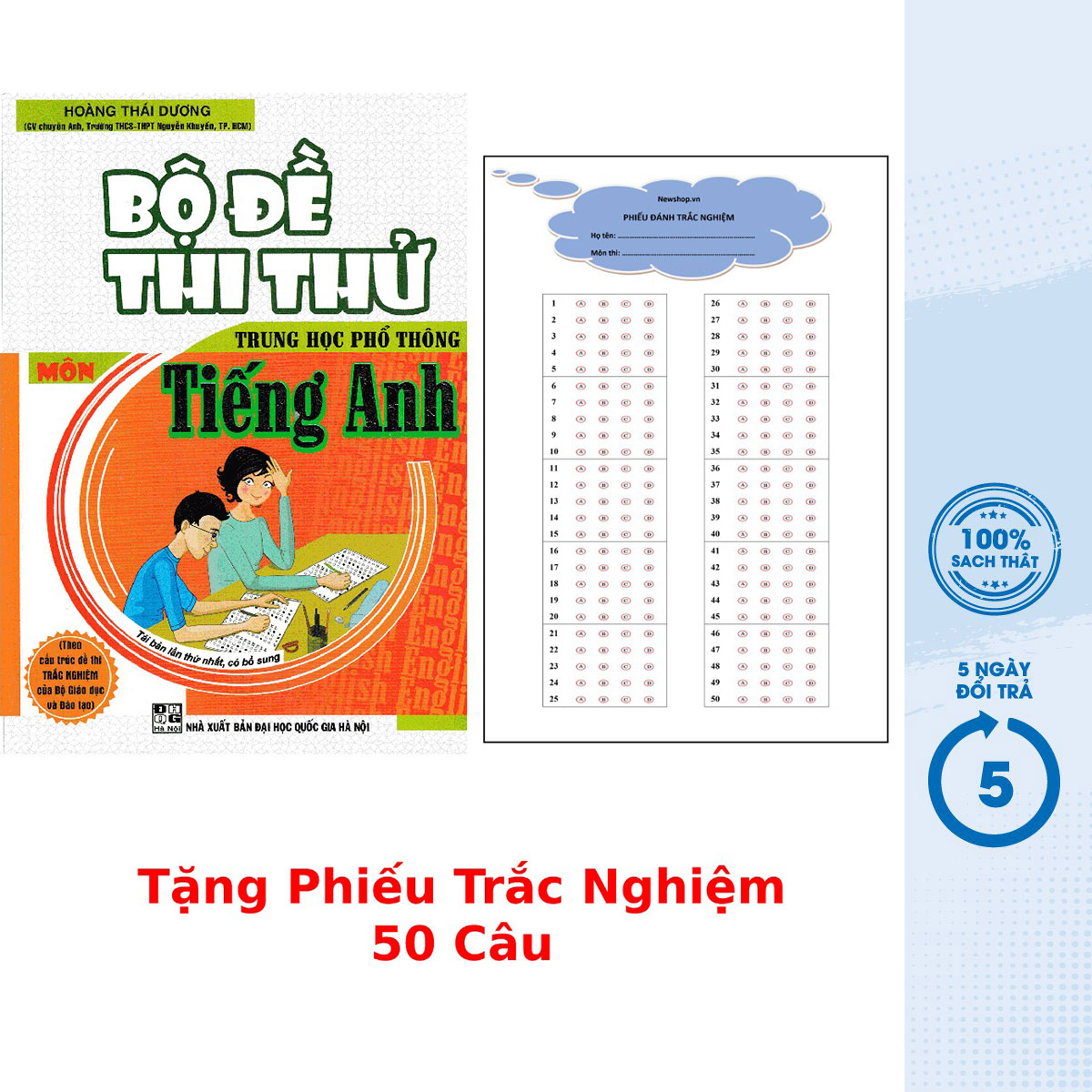 Sách - bộ đề thi thử thpt tiếng anh - hoàng thái dương - - newshop