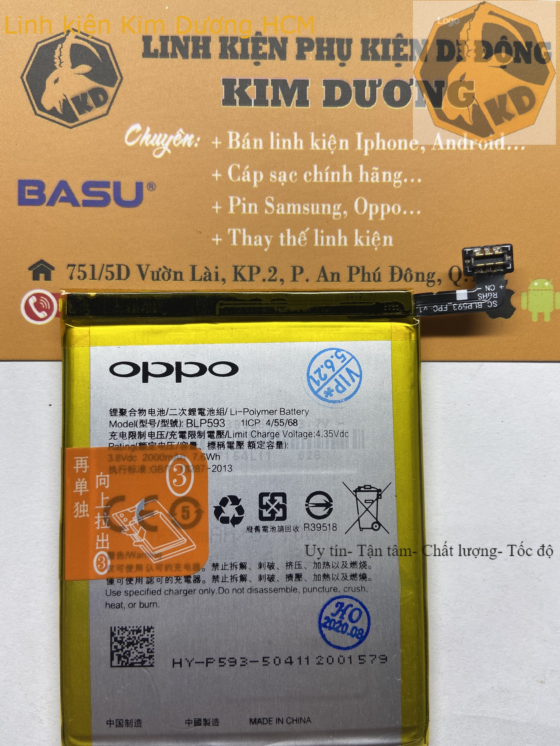[HCM]Pin Oppo Neo 5 (R1201) A31w (Model: BLP593-2000mAh)