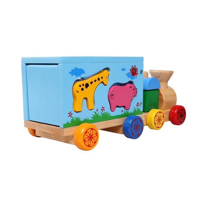 Đồ Chơi Gỗ Xe Lửa Chở Thú Winwintoys 65272
