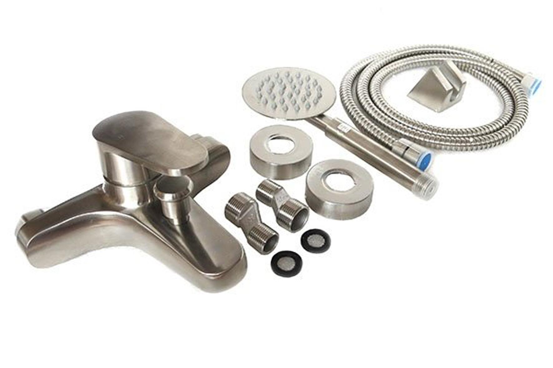 Bộ sen vòi nóng lạnh thân bè inox sus 304