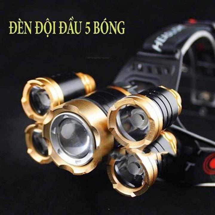 Đèn pin đội đầu 3 bóng, led siêu sáng, chống nước