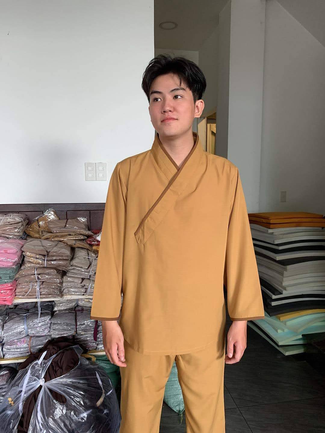 [HCM]Đồ lam đi chùa nam mẫu xéo nhật