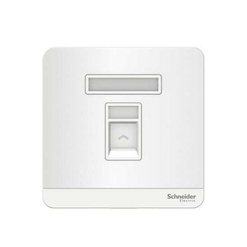 Bộ ổ cắm mạng cat5e đơn 3 Màu, dòng AvatarOn mặt vuông loại Đẳng Cấp, Sang Trọng - Schneider Electric - E8331RJS5_WD_G19; E8331RJS5_WE_G19; E8331RJS5_WG_G19