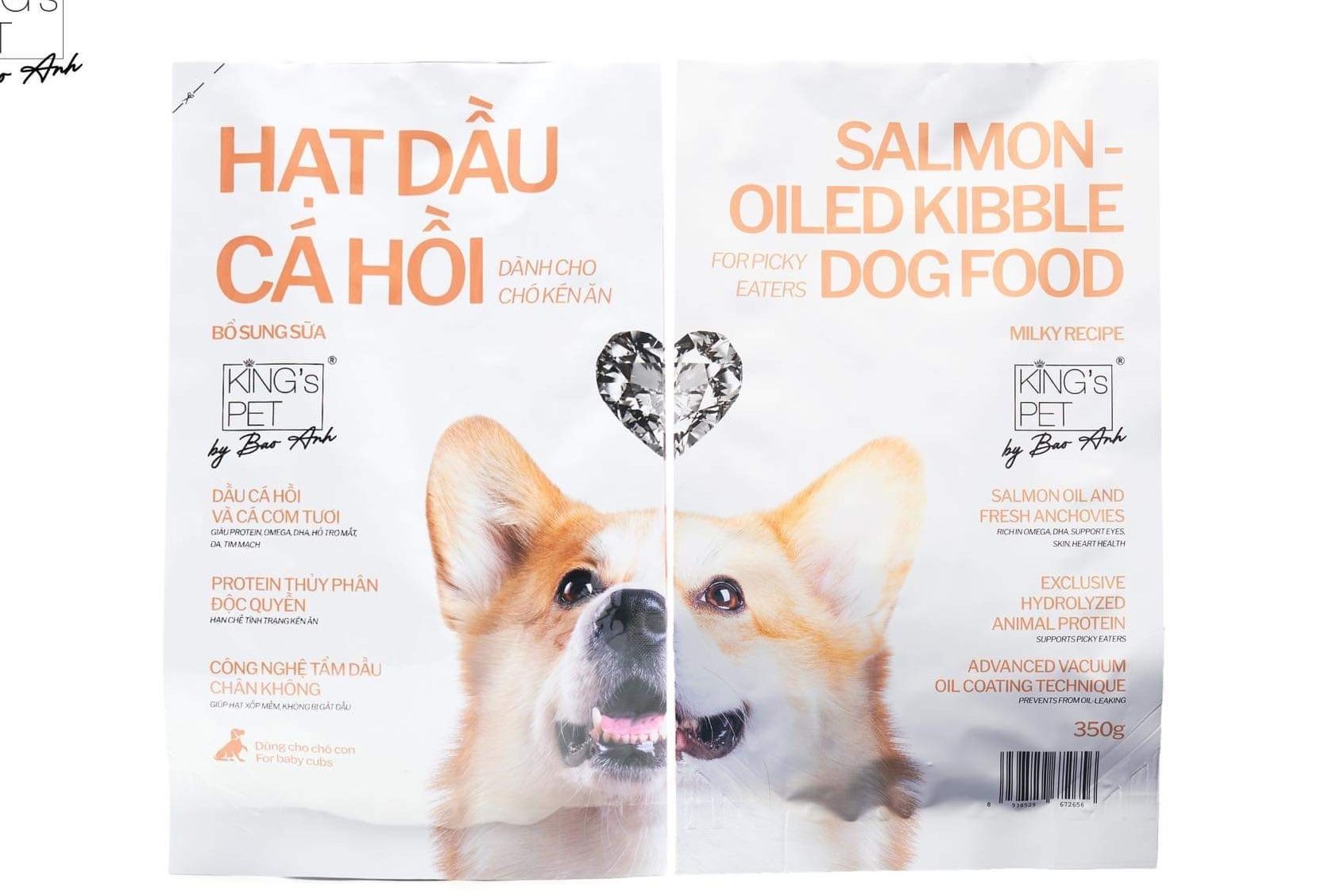 Thức ăn cho chó hạt king pet dầu cá hồi by bao anh cho chó mọi lứa tuổi