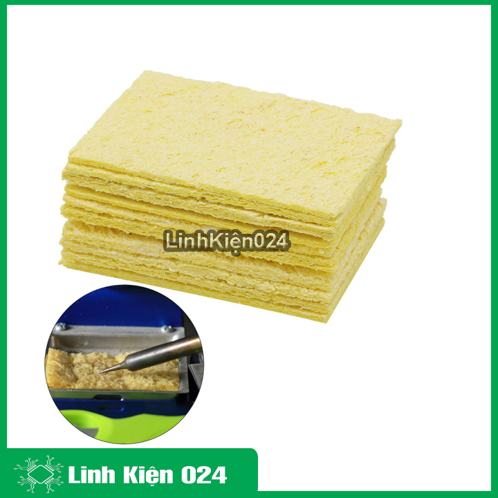 Bọt biển chùi mỏ hàn 6x6cm siêu dầy, độ dầy 3mm
