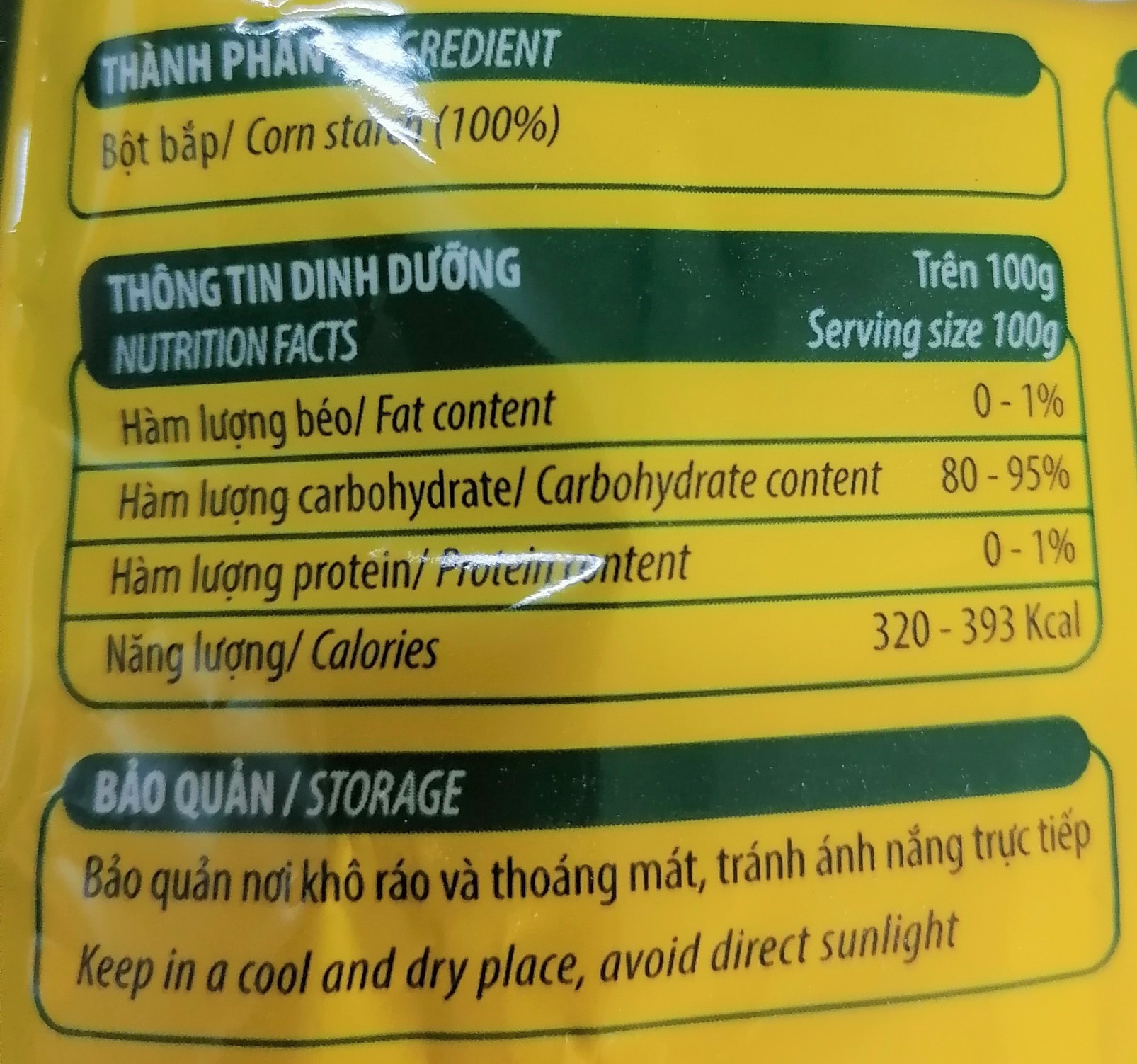 MEIZAN - túi 150g - BỘT BẮP / Corn Starch (HALAL)