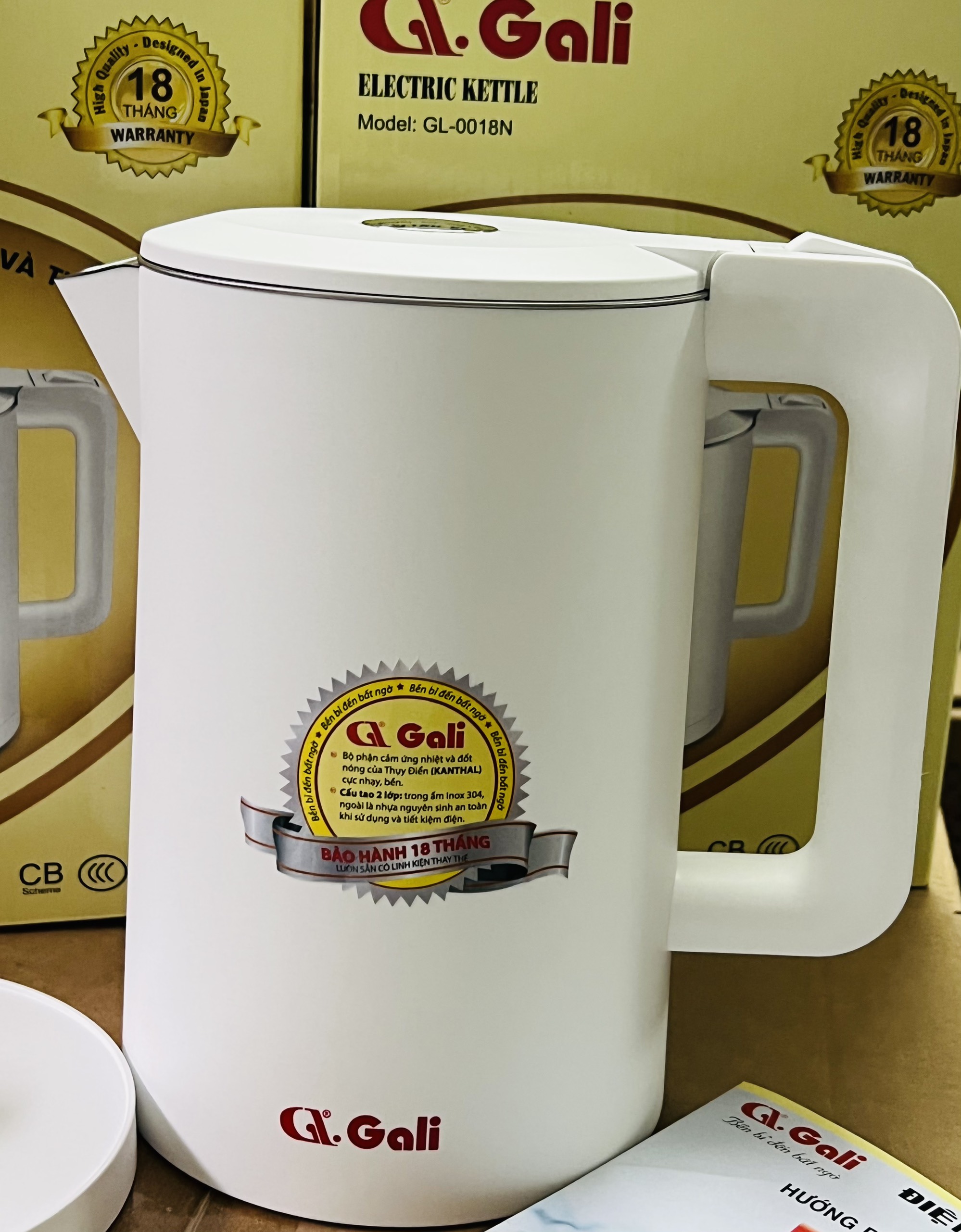 Bình đun siêu tốc Gali GL-0018N 1.7L - Công suất 1800W