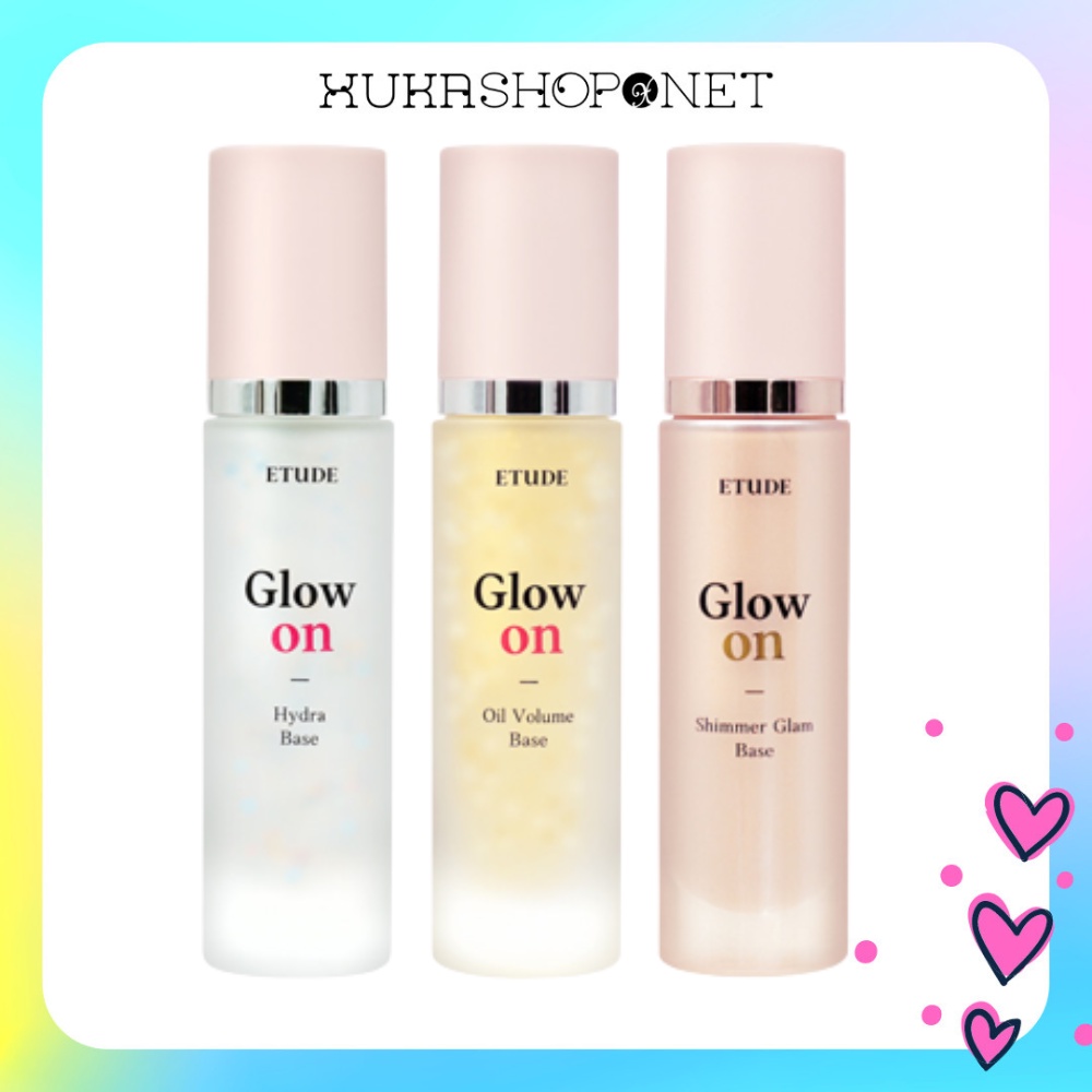 Kem lót có nhũ dạng gel bắt sáng etude house glow on base 30ml
