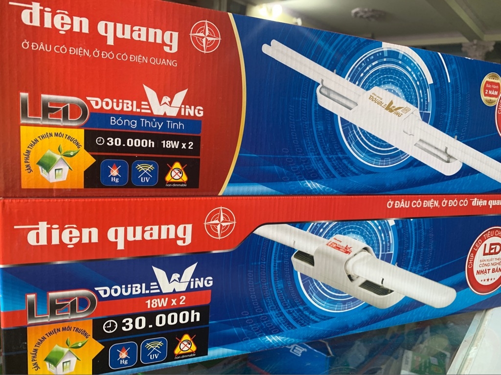 Bộ đèn Led Doublewing Điện Quang ĐQ LEDDW02 36765 ( 36w daylight, bóng thủy tinh )