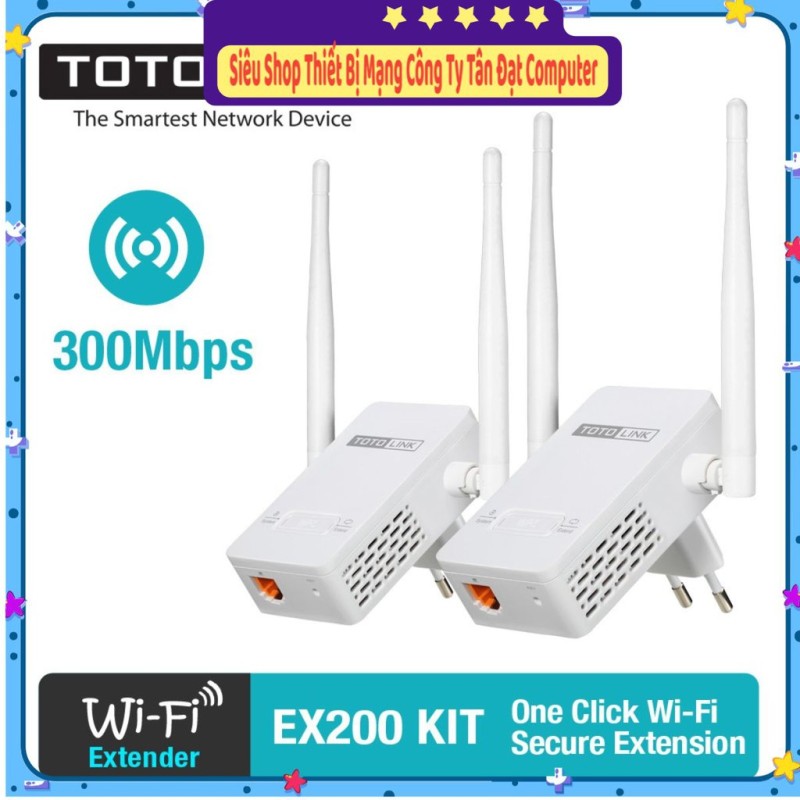 Bộ thu phát sóng wifi Totolink EX200 - Hàng phân phối chính thức Totolink - Hàng Mới Năm 2021