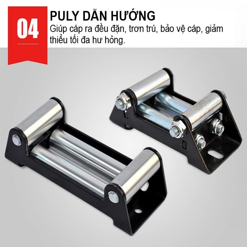 Tời điện kéo xe 12V 3000LB 1.3 tấn