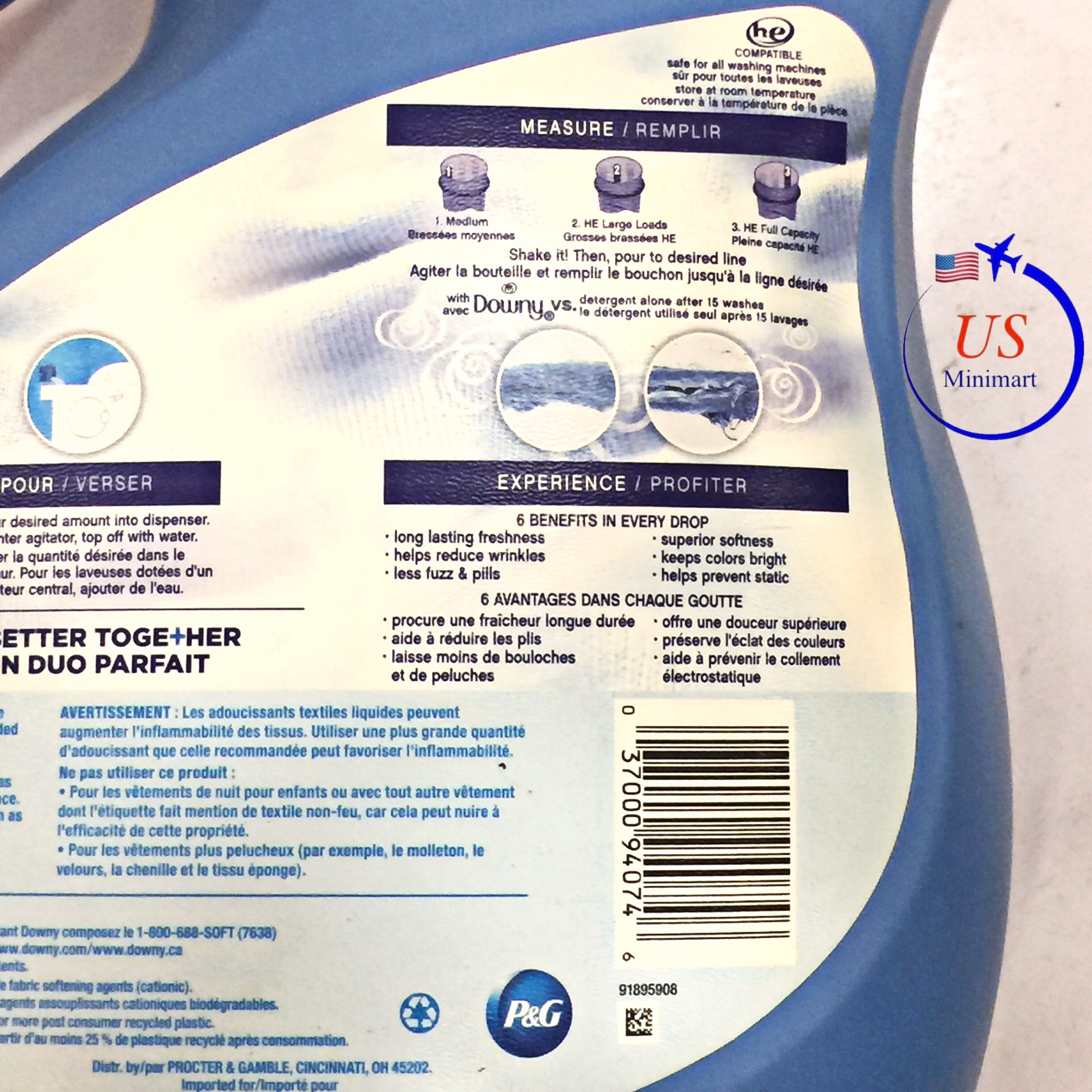 Nước xả vải ULTRA DOWNY của MỸ (có 2 size)