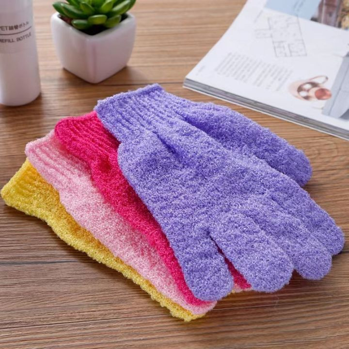 Găng tay tắm tẩy da chết - Găng tay tẩy tế bào chết cho cơ thể bằng vải nylon