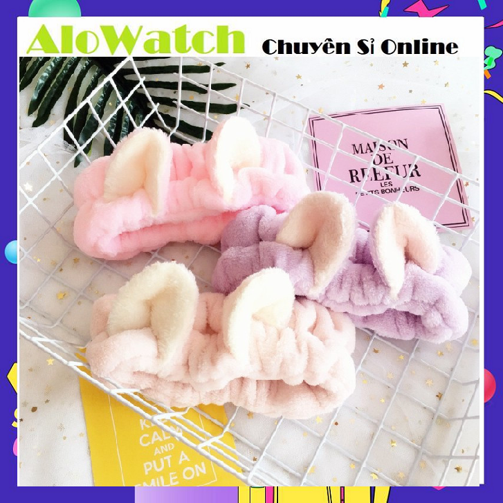 AloWatch Phụ kiện tóc băng đô turban tai mèo 3D dễ thương