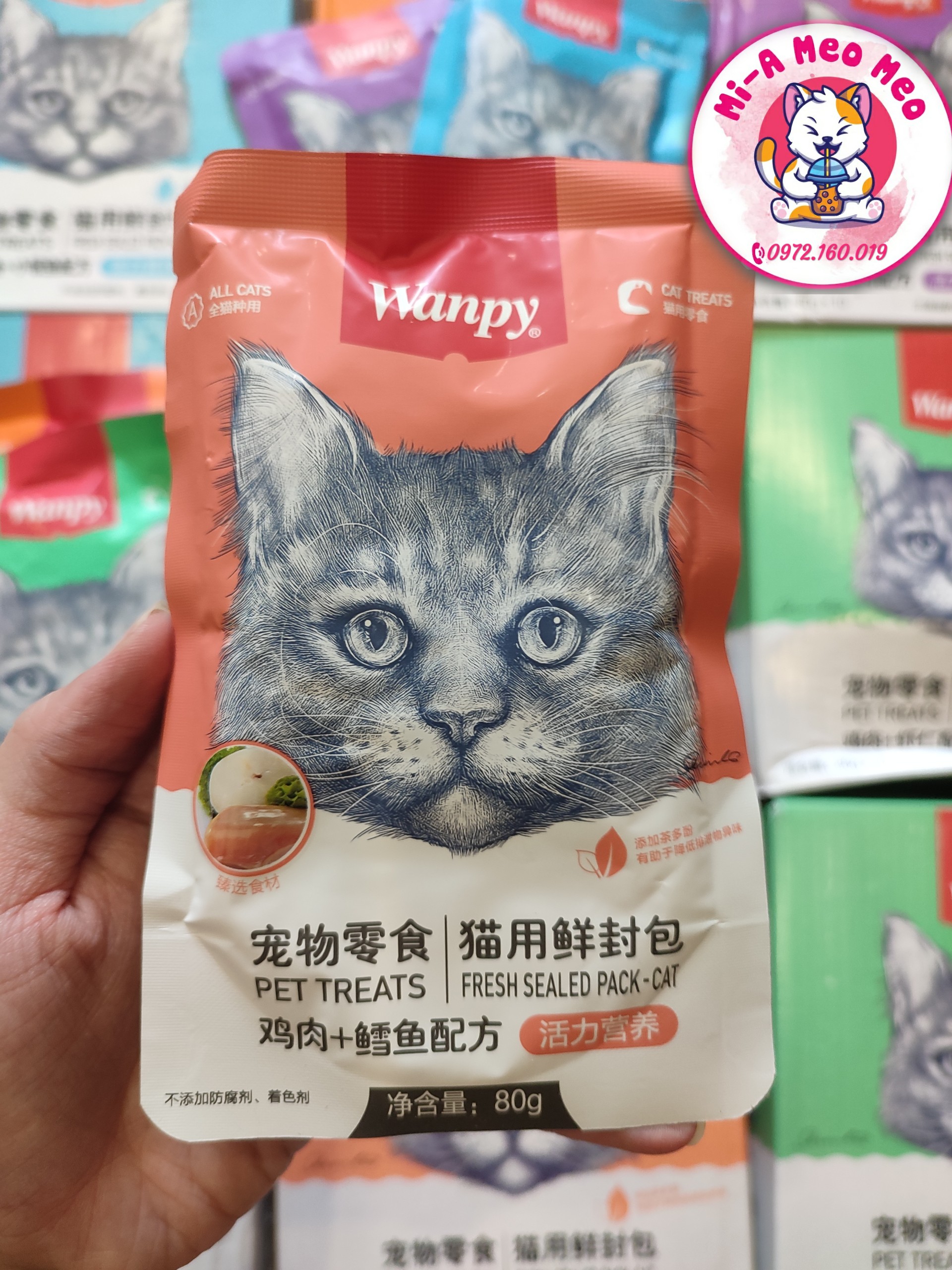Combo 15 gói PATE WANPY cho Mèo 80gr 12k/1 gói