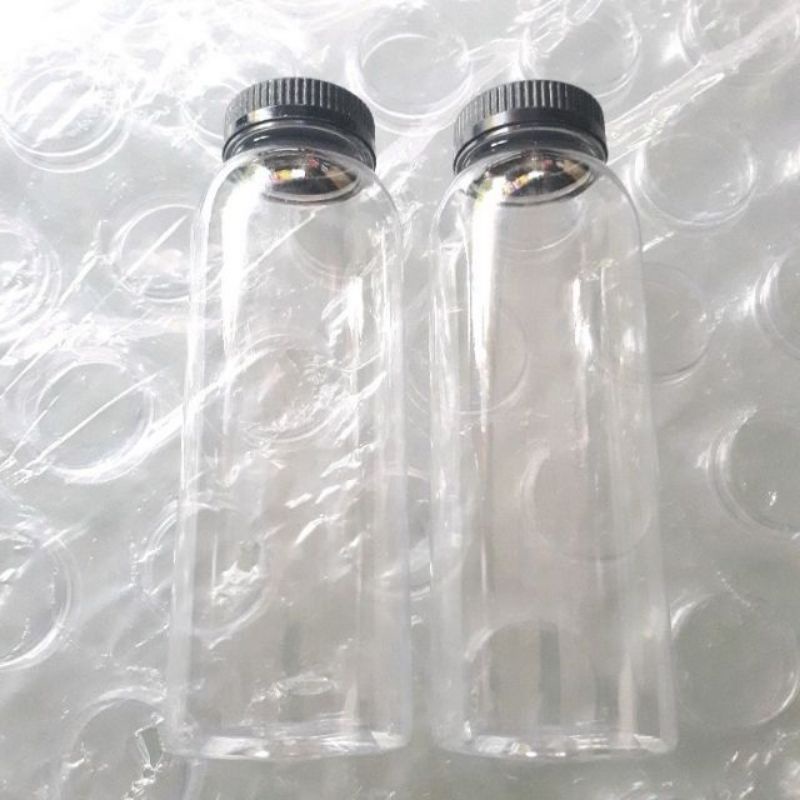 Chai 330ml Tròn Miệng Rộng kèm nắp đen