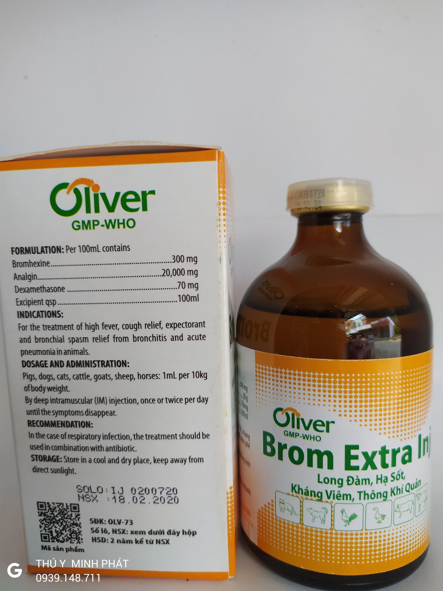 BROM EXTRA INJ CHAI 100ML