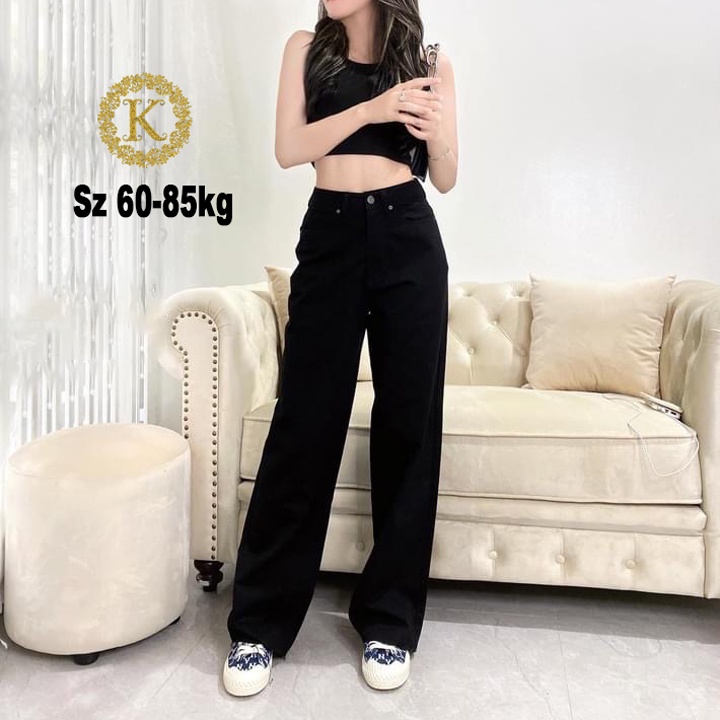 Quần ống rộng bigsize ,quần suông bigsize cạp lưng cao qua rốn 60-85kg BGS01-1
