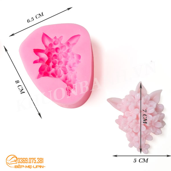 Khuôn silicon chùm hoa hoàng hậu dài