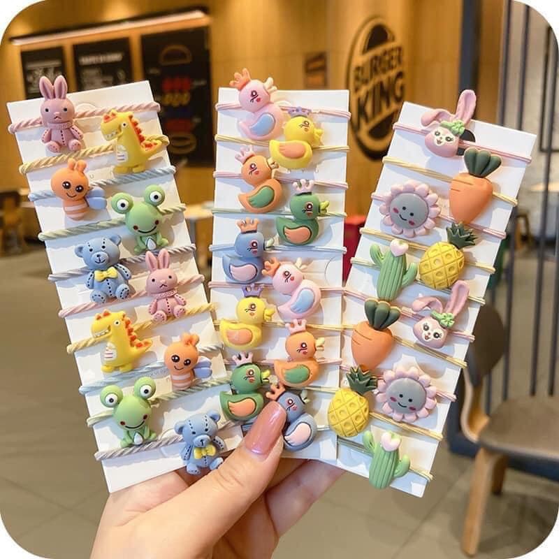 Sét 10 dây chun buộc tóc siêu xinh