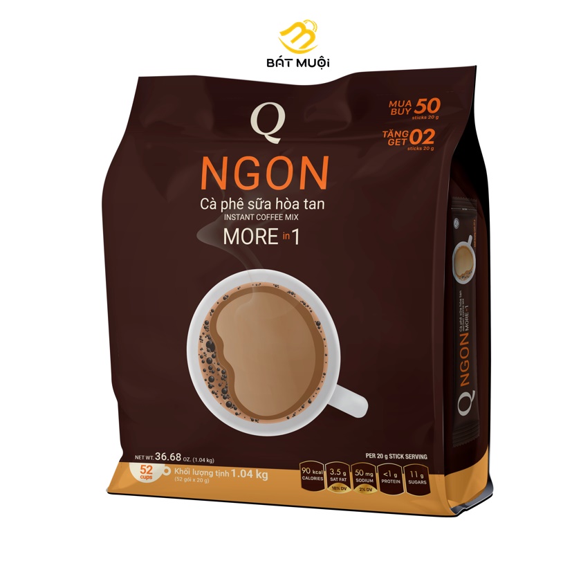 Cà phê sữa hoà tan ngon - trần quang túi 1.2kg - bat muoi
