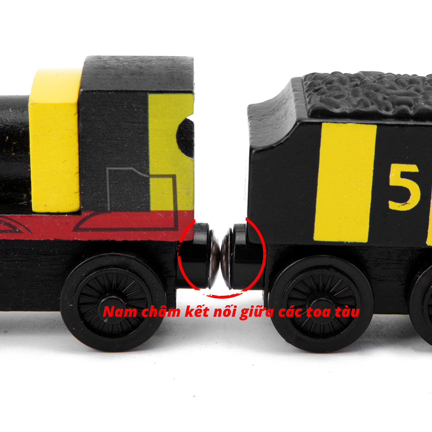 Đồ chơi Đầu xe lửa Thomas bằng gỗ, chạy trên đường ray xe lửa gỗ