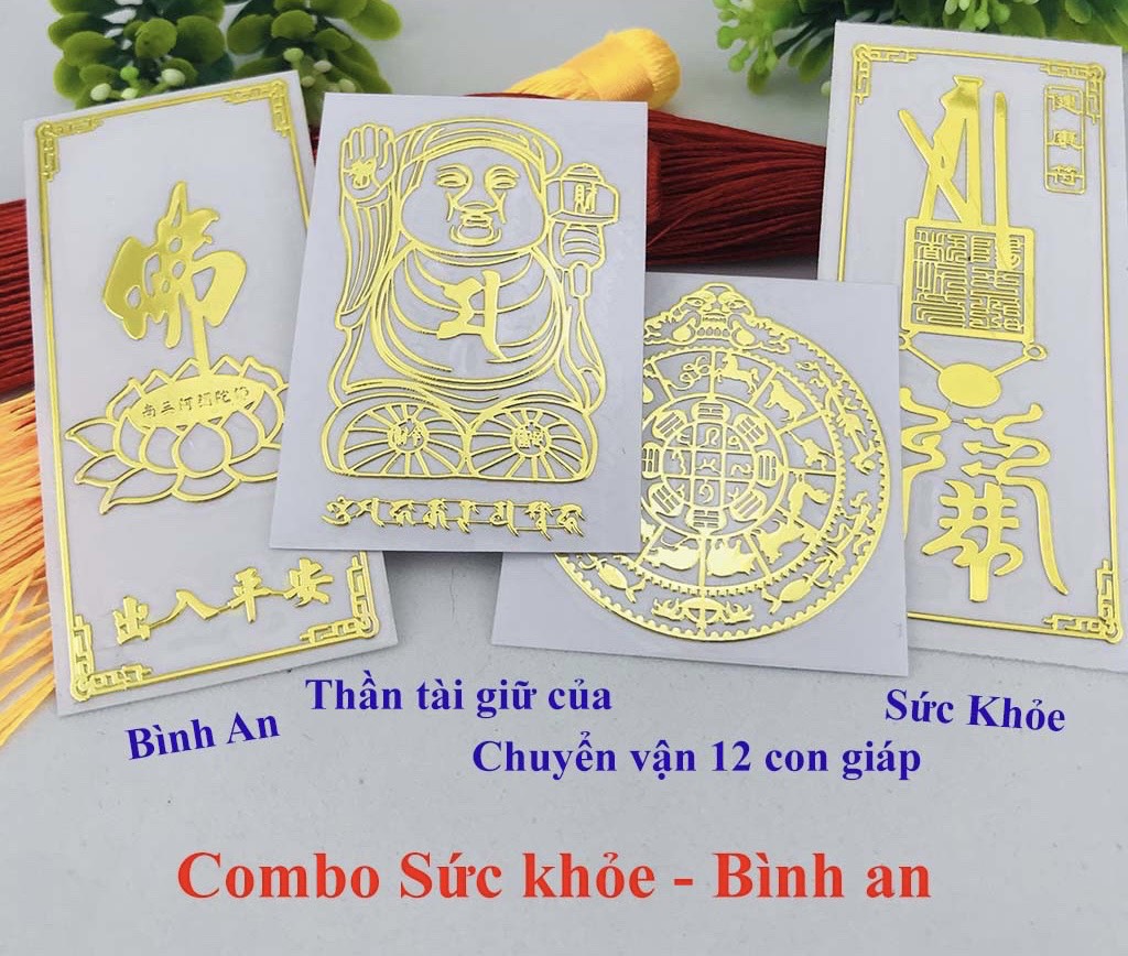 Combo 4 Linh Phù Tài Lộc May Mắn Bình An
