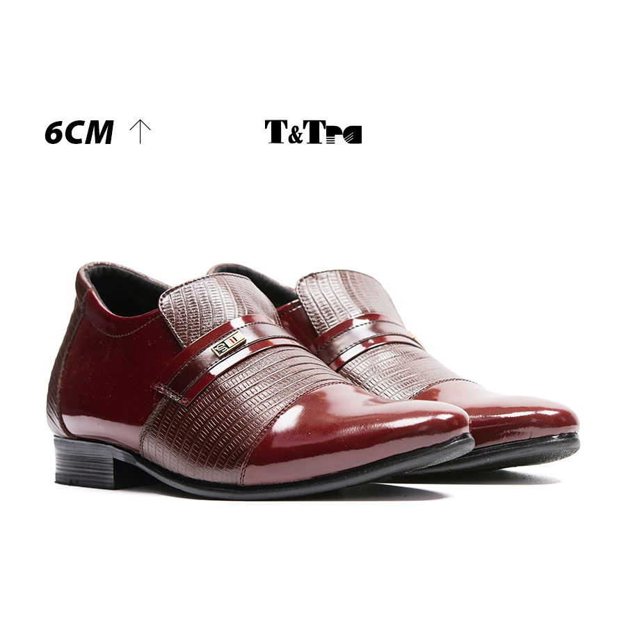 [6] shoes height increasing Men T&TRA S1083 plain black