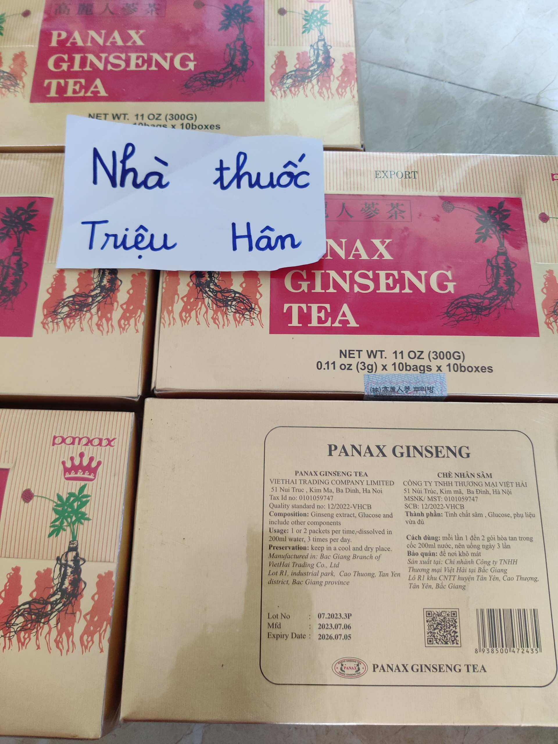 Panax ginseng tea 100 box health supplement package