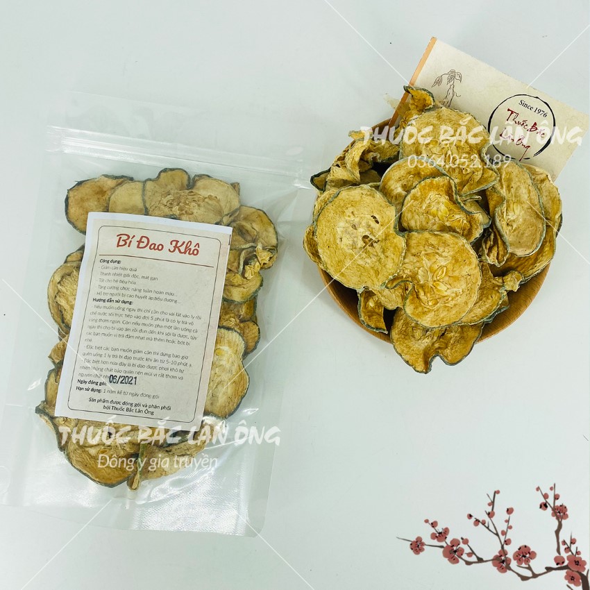 Bí đao sấy khô 100g, trà bí đao, nguyên liệu nấu nước sâm, nước mát, thanh nhiệt, giải khát - Lãn Ông
