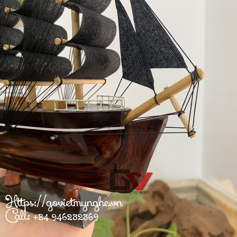 Mô Hình Thuyền Gỗ Belem 20cm (Gỗ Tự Nhiên)